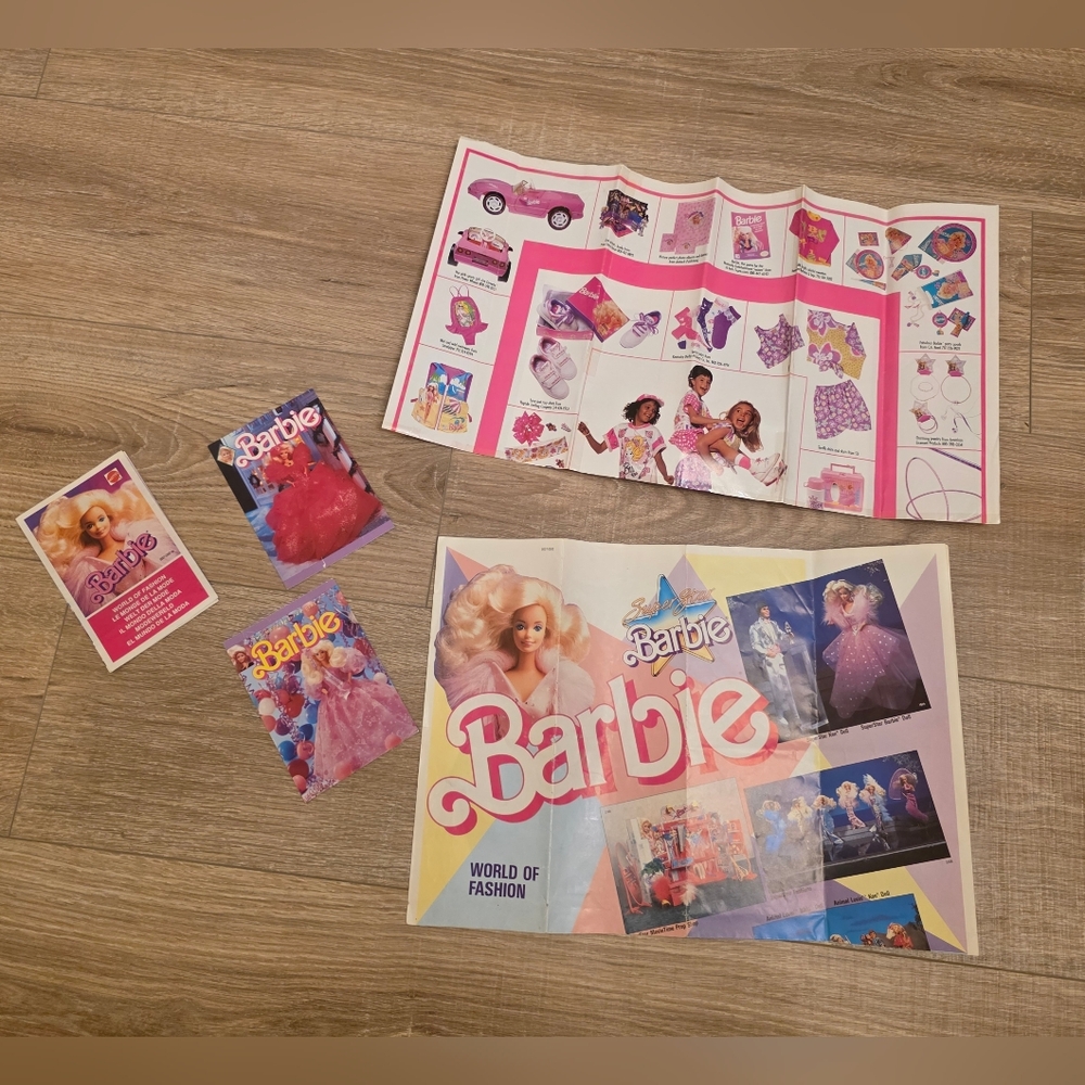 Vintage Barbie Poster, Leaflet, Postcards